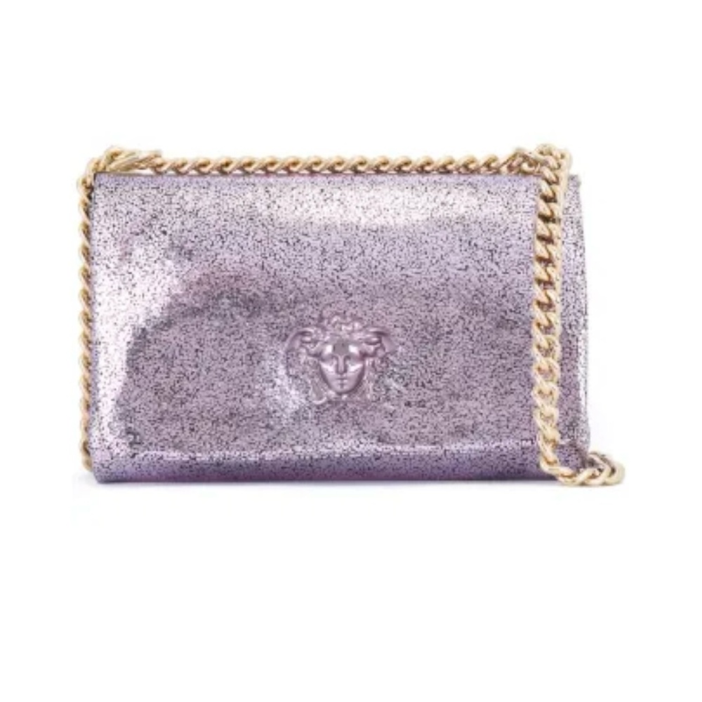 Rare Versace Purple Chain Shoulder Bag